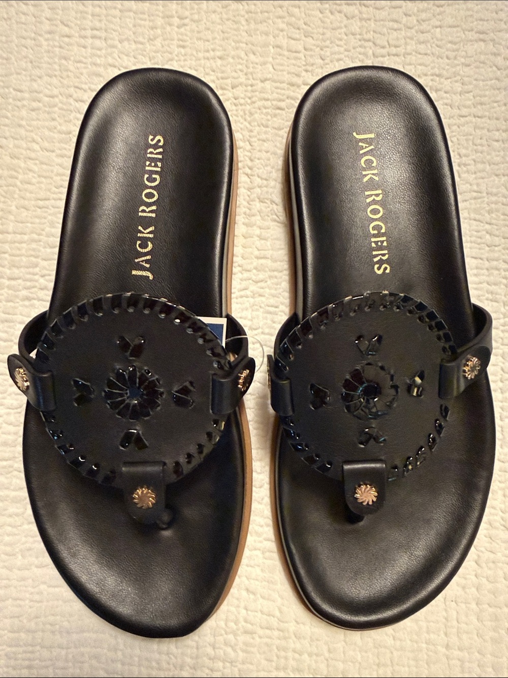 Jack Rogers Black Collins Casual Slide Sandals